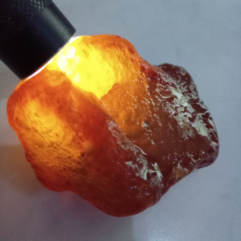 Original Batu Permata Bacan Obi Golden Kristal Giwang Asli Maluku