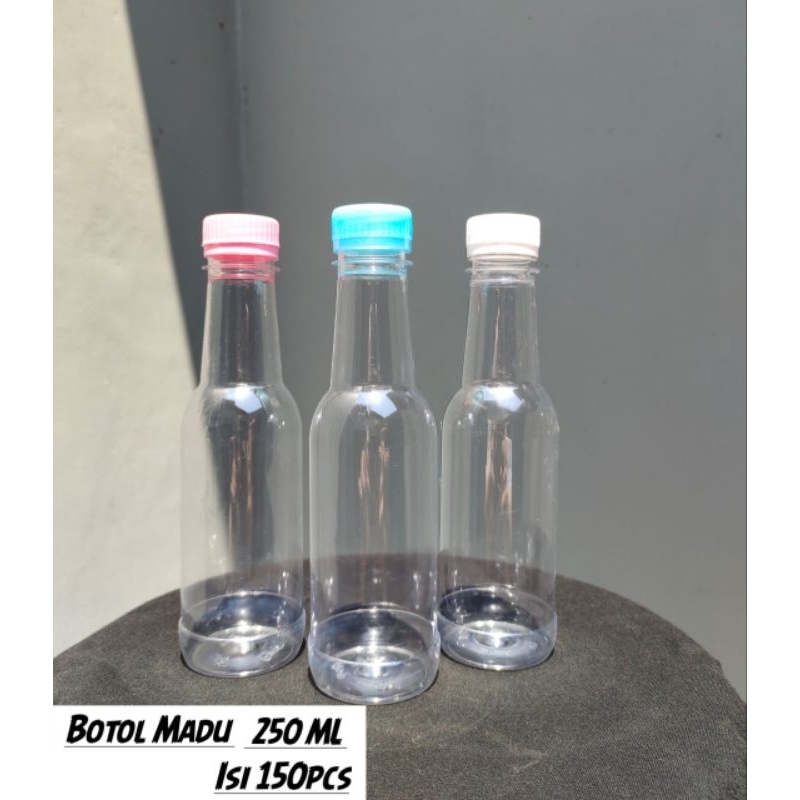 Botol 250 ML MADU LN/ Botol Termurah 250ml/ 1 pack isi 150pcs + tutup dan sudah termasuk biaya packi