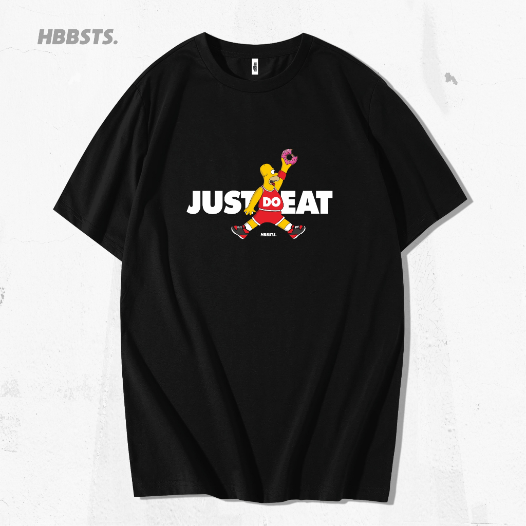 Hobbies Tees T-Shirt Just Do Eat Black | Kaos Parodi