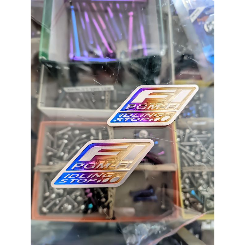 Emblem Titanium Honda PGM-FI
