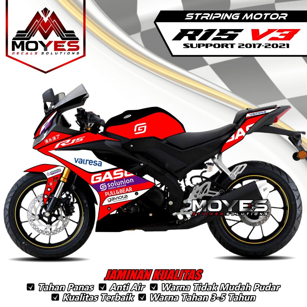 Striping R15 V3 - Decal R15 V3 - Stiker R15 V3 - Decal Stiker R15 V3 Gasgas