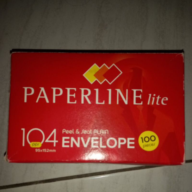 

Amplop PAPERLINE ukuran tanggung 95x152mm per box isi 100 lembar