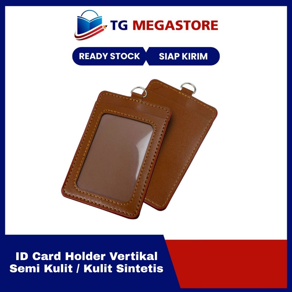 

ID Card Holder Vertikal Semi Kulit / Kulit Sintetis