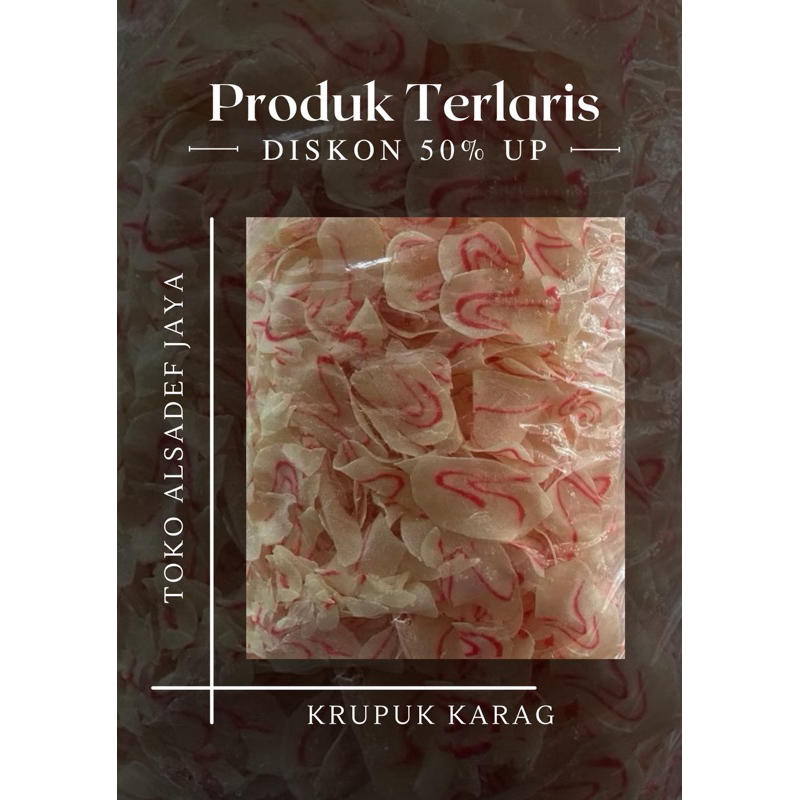 

KRUPUK KARAG | CARAG | KERUPUK SINGKONG 1Kg/1000g