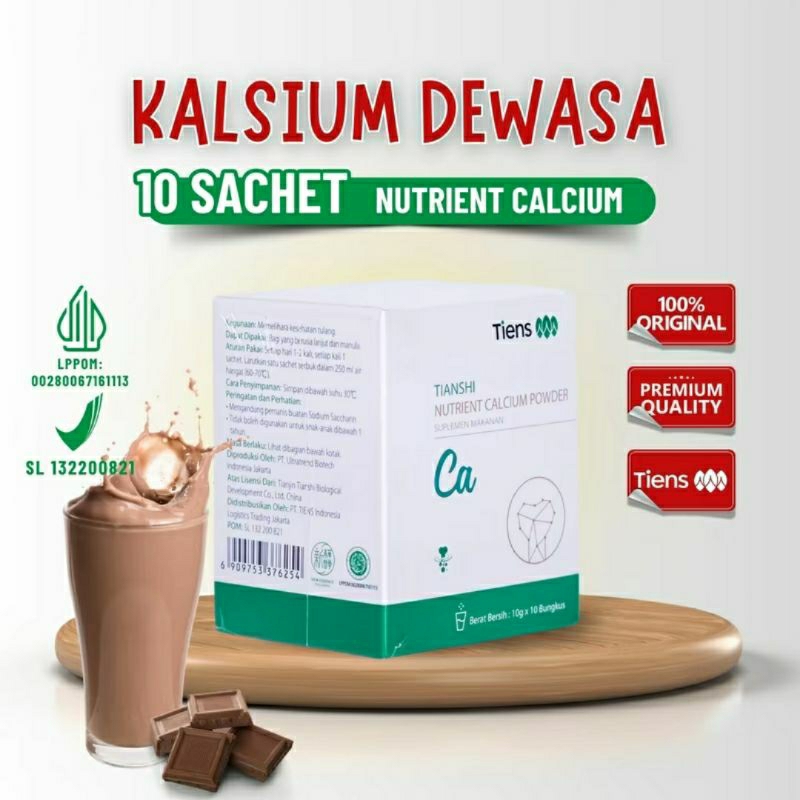 

Tiens Nutrient Calcium Powder Kalsium Dewasa untuk Menjaga Kesehatan Tulang & Gigi