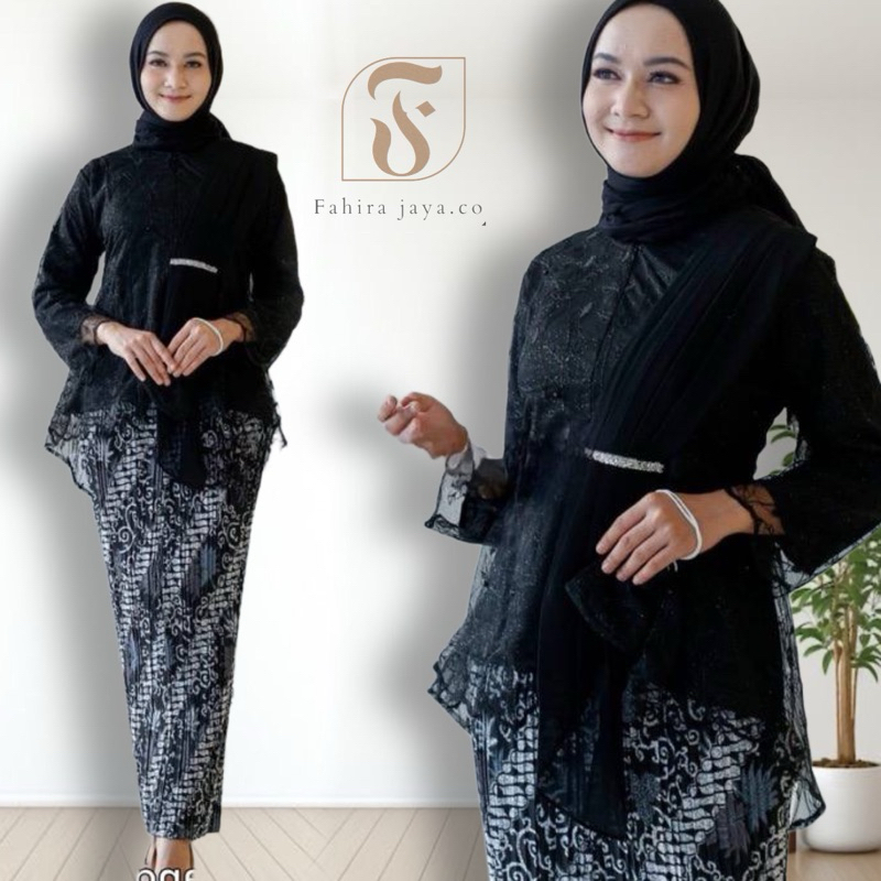 Dheefa - KEBAYA MODERN BLOUSE SELENDANG CALANDARA / SET KEBAYA MODERN / KEBAYA WISUDA / KEBAYA BROKA