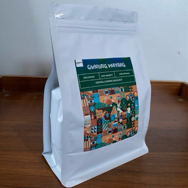 

Kopi arabika fullwash origin gunung wayang pangalengan, jawa barat kemasan 200 gram