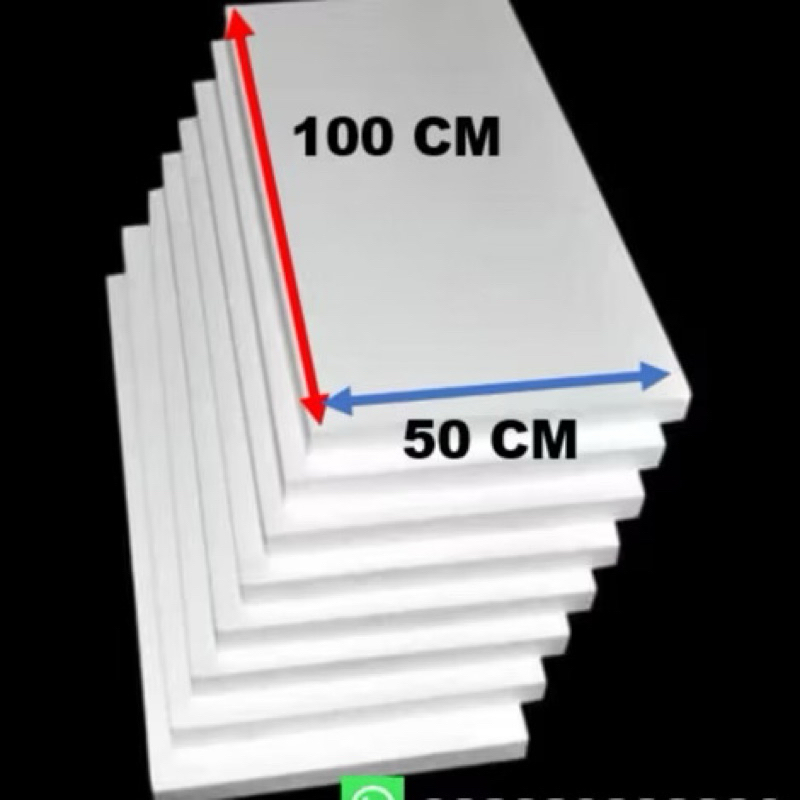 

Papan Sterofoam 100 CM x 50 CM x 3 CM ( TEBAL 3 CM )