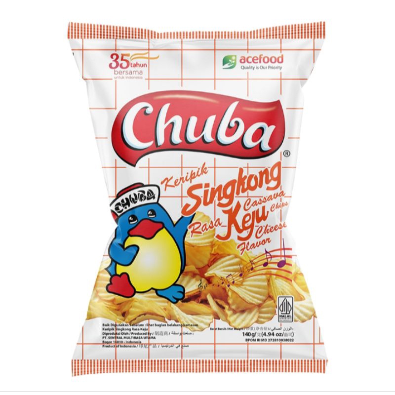 

Chuba Keripik Singkong Rasa Keju / Balado 140 g