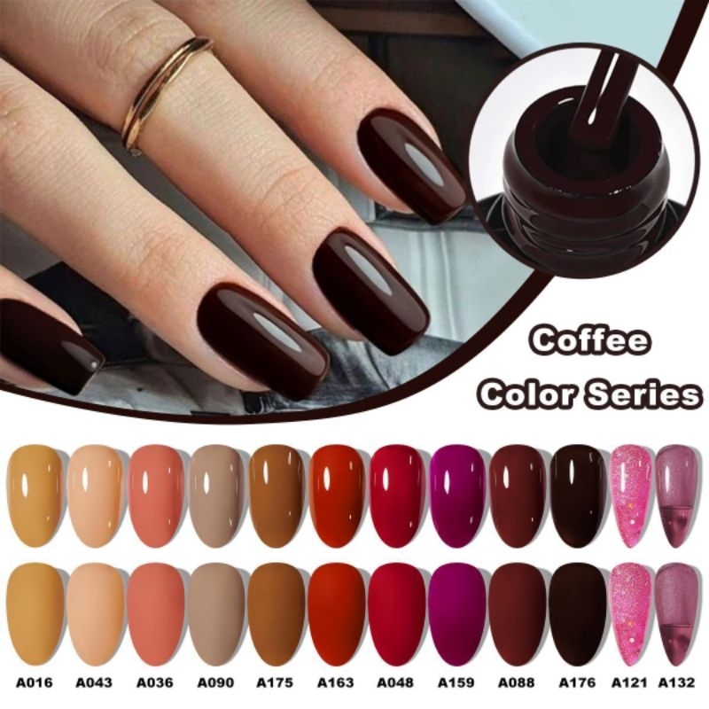 Kutek Gel Charzieg Seri Coffee / Charzieg kutek gel 15ml kutek gel cantik awet kekinian