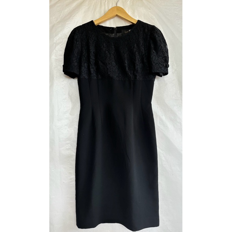 dress hitam, bagian atas brokat