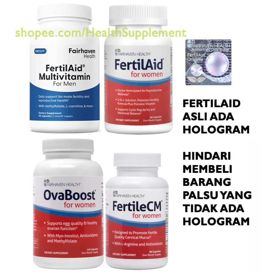FertilAid for Women + Ovaboost + FertileCM + FertilAid for Men
