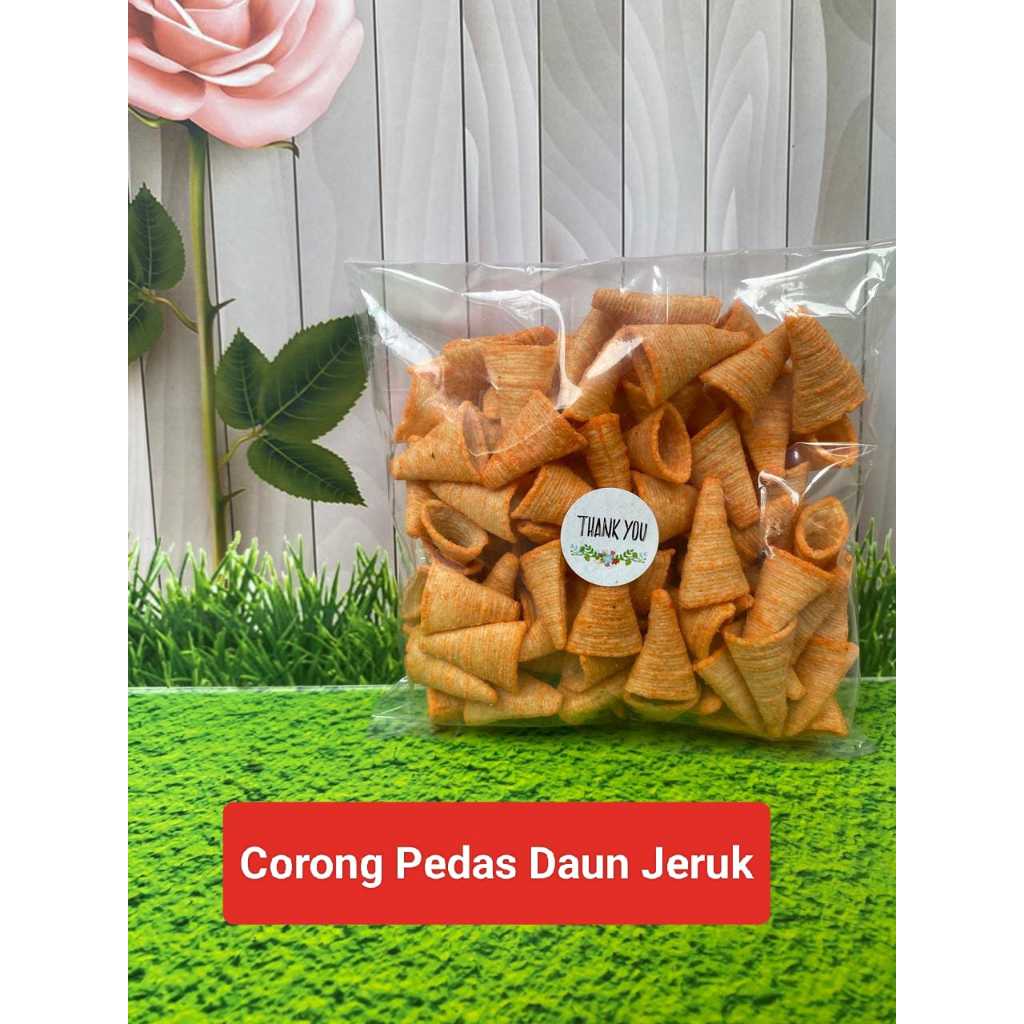 

Snack corong pedas daun jeruk harga 5k 90gram