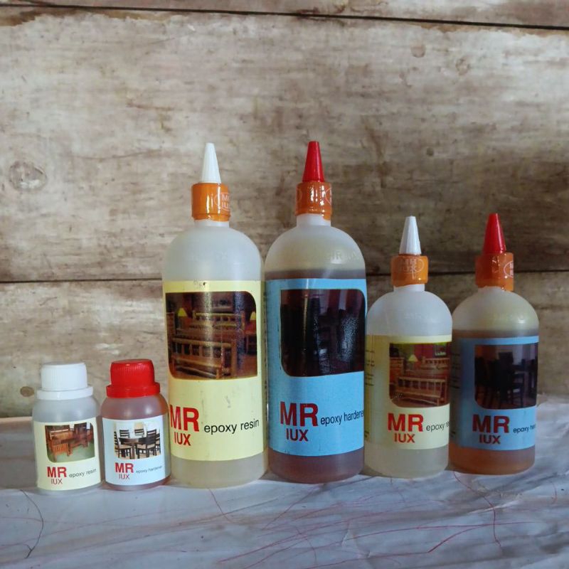 Resin epoxy MR lUX lem serbaguna lem kapal 2 komponen resin hardener set epoxy