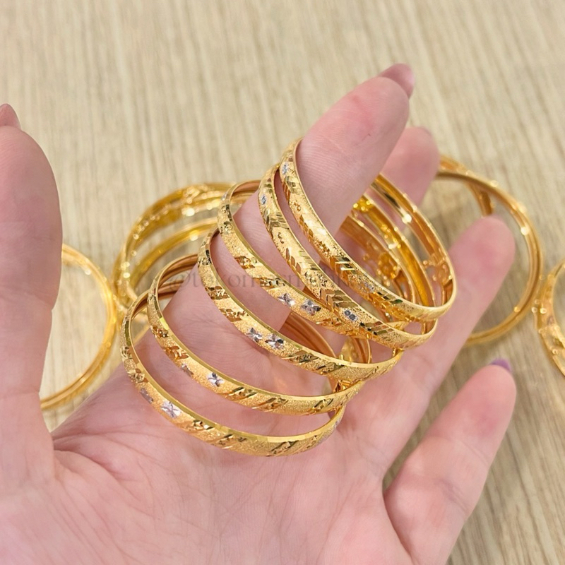 GELANG ANAK KERONCONG BANGKOK EMAS ASLI 6K