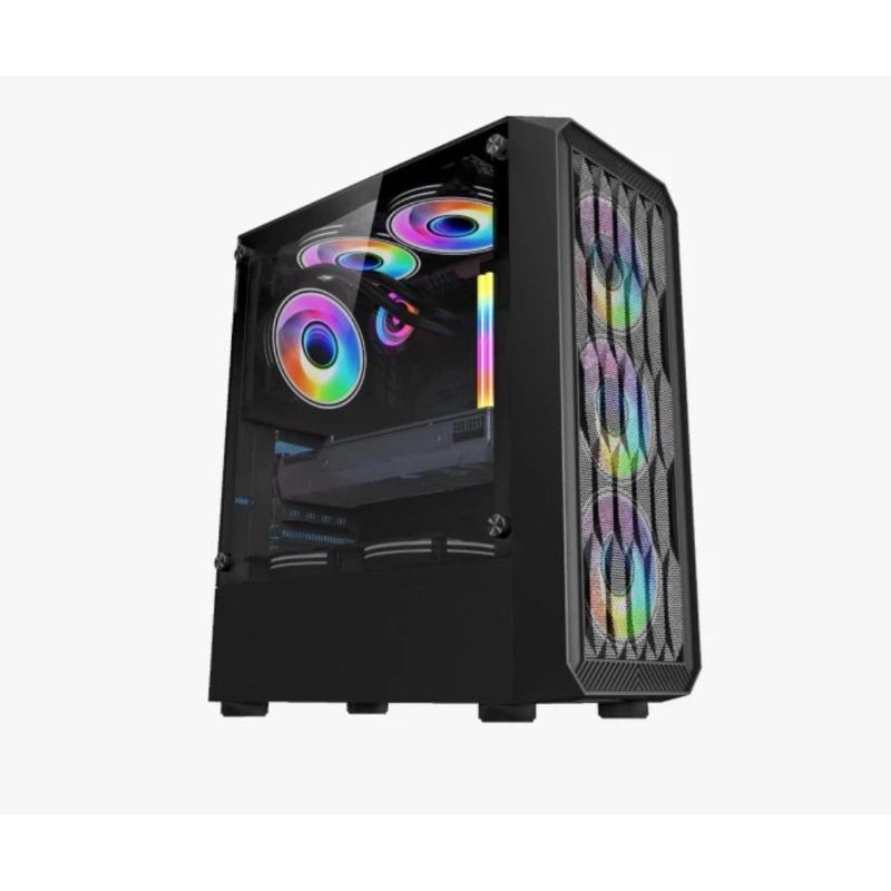 Casing PC Gaming Simbadda Battleground 18 mATX Tempered Glass
