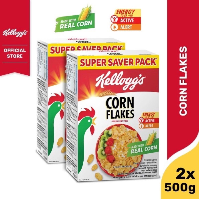 

(2 PCS) Kelloggs Corn Flakes Original 500 gr