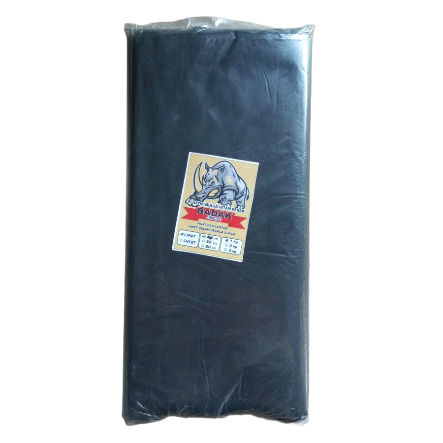 Mulsa Hitam Perak Cap Kebo 60 cm (1 Kg) Plastik Sawah