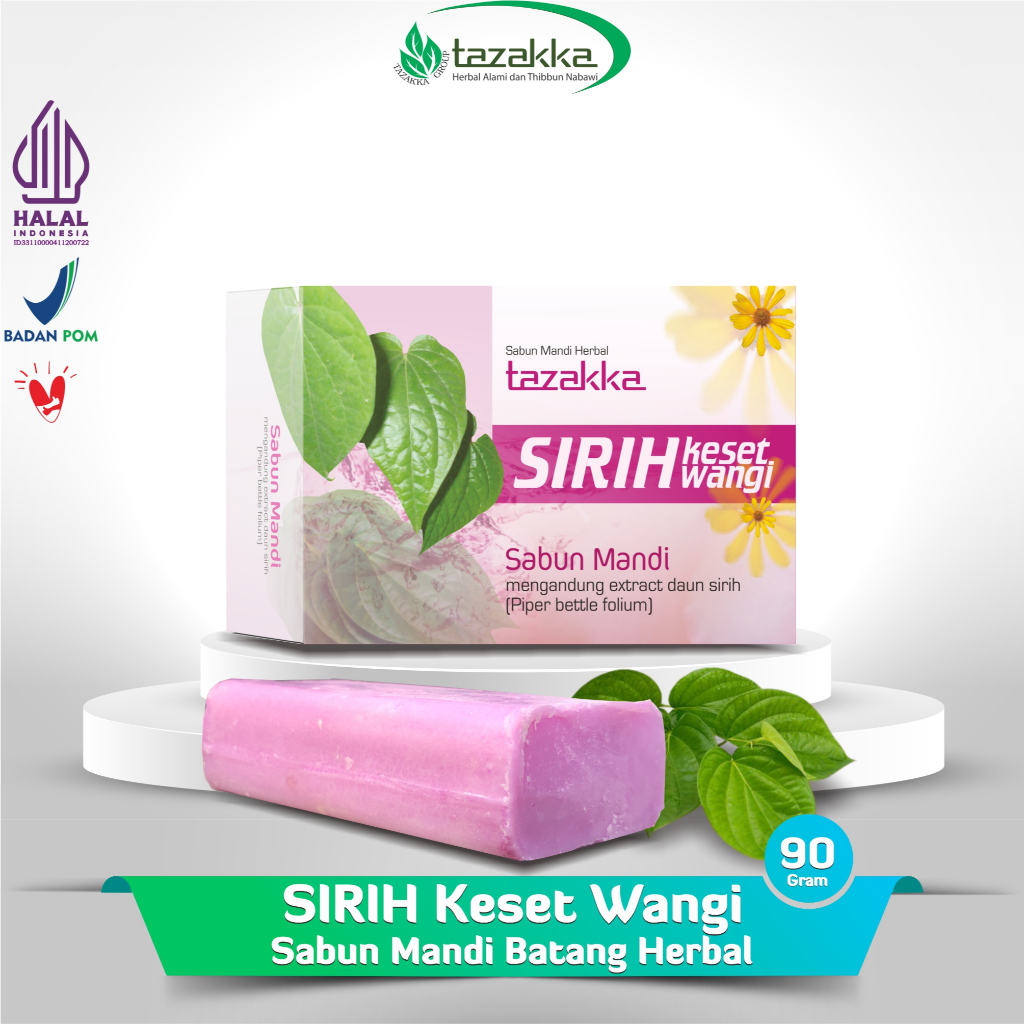 Tazakka Sirih Keset Wangi Sabun Mandi Batang Herbal Alami Terbaik