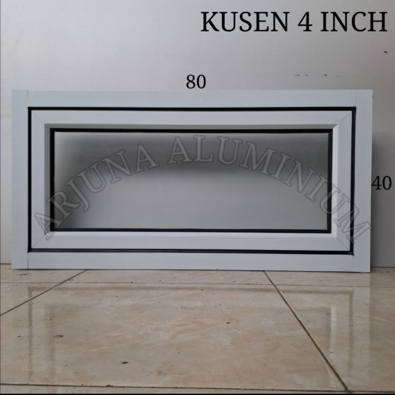Jendela Aluminium 80x40 (Kusen 4 inch)