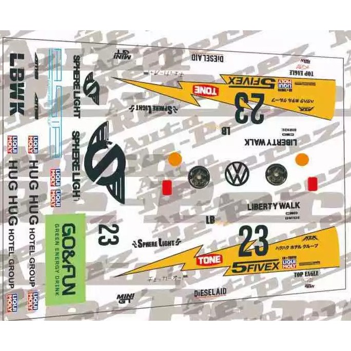 [TRANSPARAN] DECAL HOTWHEELS - LIVERY KOOL KOMBI LBWK 1