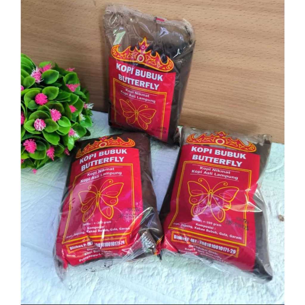 KOPI BUBUK BUTTERFLY. KOPI BUBUK ASLI LAMPUNG