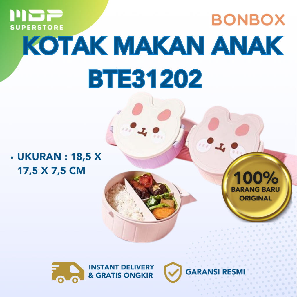 BONBOX TABLEWARE BTE31202 - BONBOX KOTAK MAKAN ANAK KARAKTER UNIK