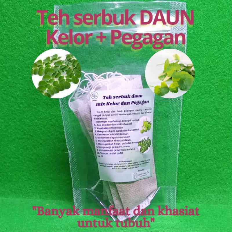 

Teh serbuk bubuk mix daun kelor dan pegagan 20 pouch untuk kesehatan