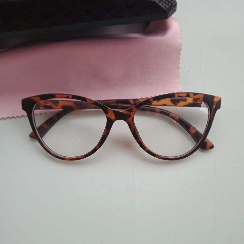 Frame Kacamata Cat Eye Leopard