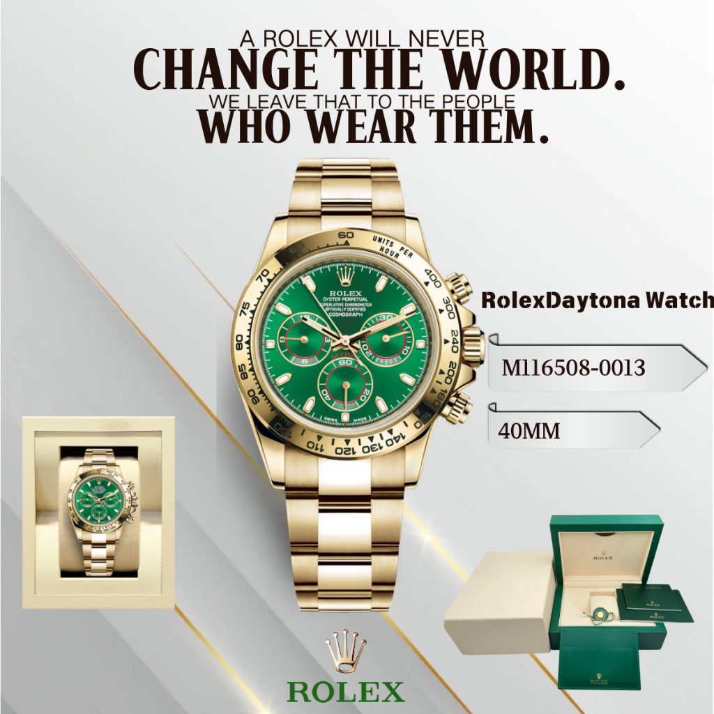 Rolex GMT Original Jam tangan Rolex Cosmograph Daytona m116508-0013 Automatic 18CT Yellow Gold Teflo