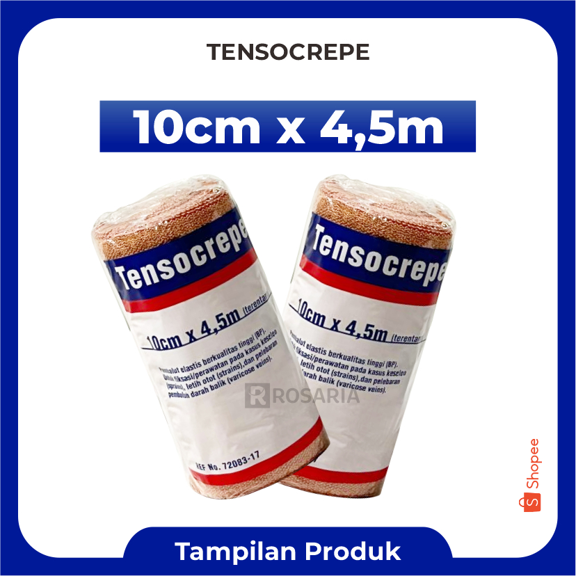 TENSOCREPE 10 CM X 4,5 M Perban Elastik Pembalut Patah Tulang Verban Kain