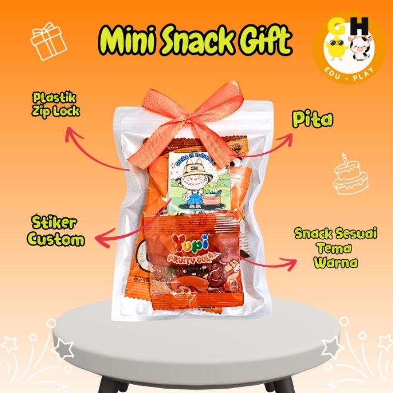 

Hampers Snack Mini Tema Warna Cokelat & Orange Ulang Tahun Hadiah Ziplock Free Custom Ucapan by GH Eduplay