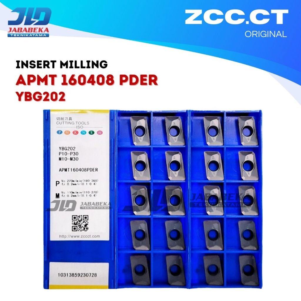 Insert Milling APMT 1604 PDER ZCC.CT Insert APMT 16 04 PDER Merk ZCC.CT