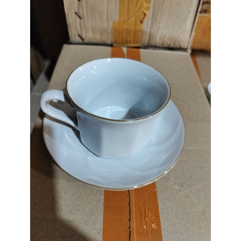 gelas tatakan set 6 pcs gelas kopi/gelas teh