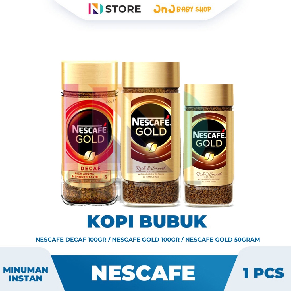 

Nescafe Gold 50gr/100gr/Nescafe Gold Decaf 100gr Kopi Bubuk/Kopi Instan