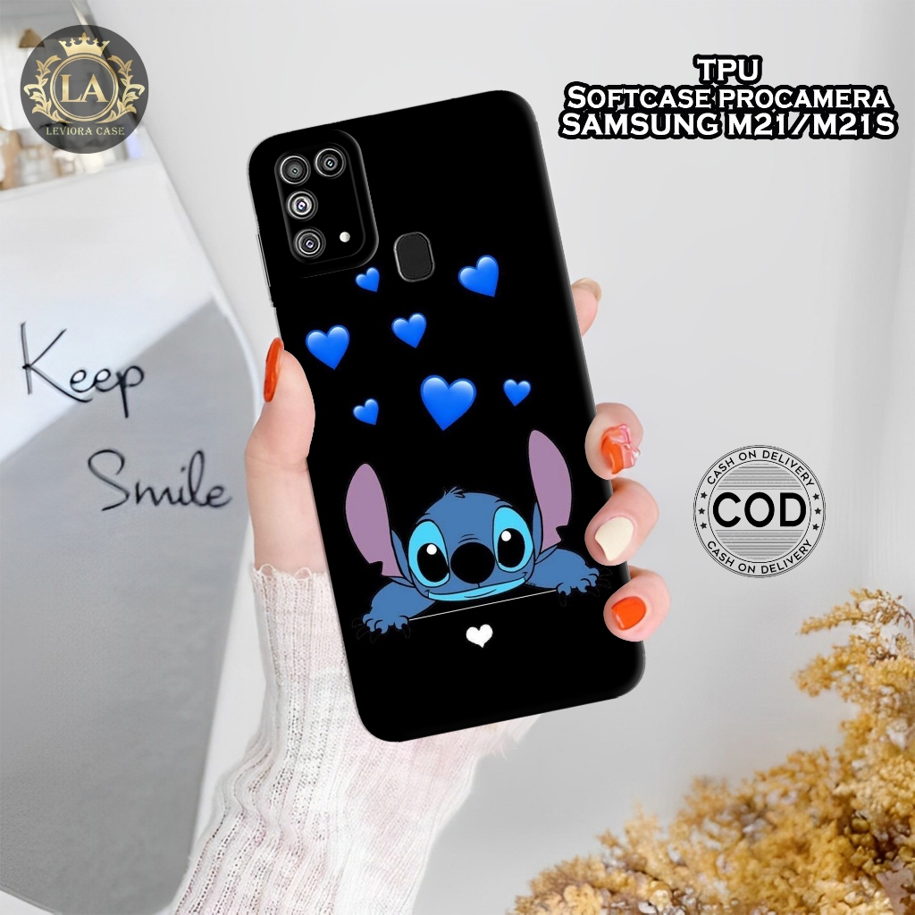 Case Samsung M21 / M21s Terbaru - Leviora Case - Fashion Case Stitch - Softcase Samsung M21 / M21s -