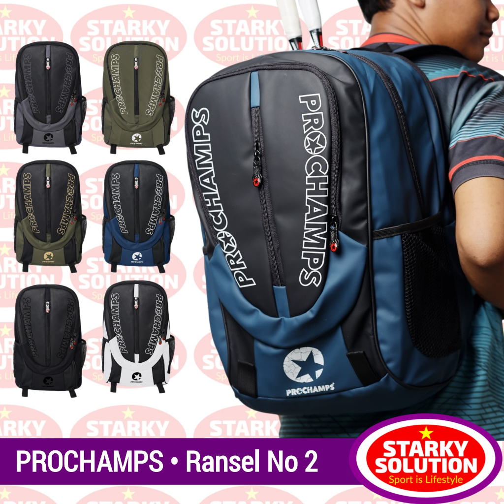 Ransel Raket PROCHAMPS NO 2 Badminton Tenis Padel Bulutangkis Squash Tas Bagpack Bag Pack Original