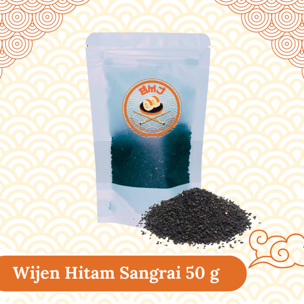 

Hiroking Biji Wijen Hitam Sangrai 50 g Halal │ Roaster Black Sesame Seed for Sushi Ramen