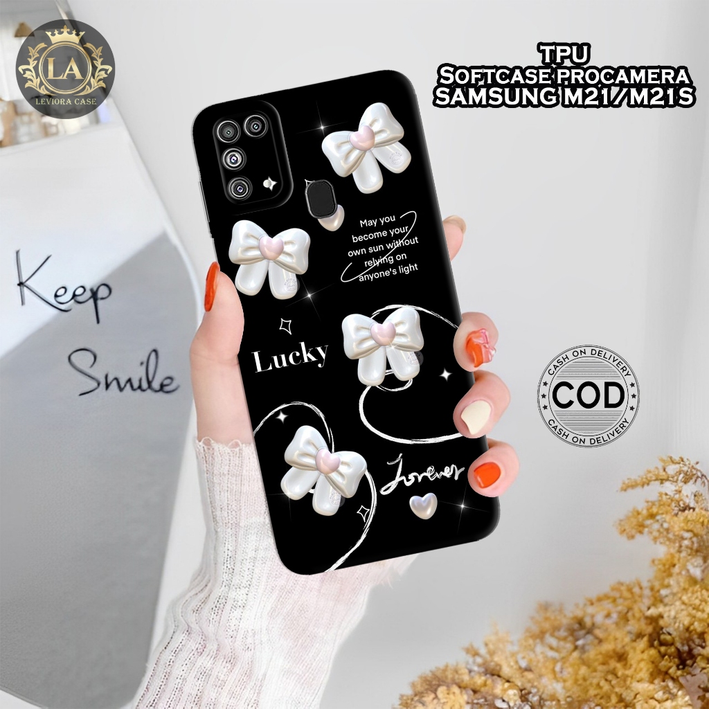Case Samsung M21 / M21s Terbaru - Leviora Case - Fashion Case Hitam - Softcase Samsung M21 / M21s - 