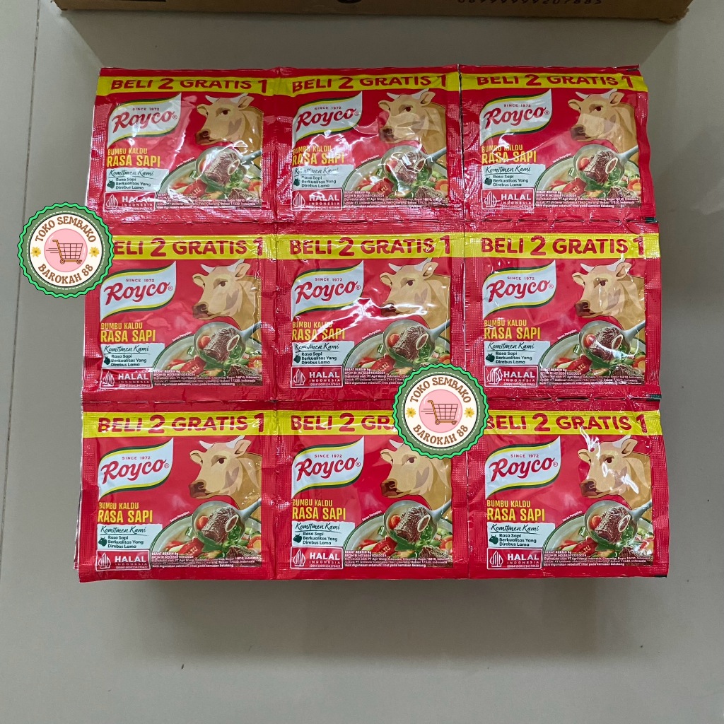 

Royco Rasa Sapi dan Rasa Ayam [8gr] 3 Renceng [36pcs] Mix 6 Renceng [72pcs]