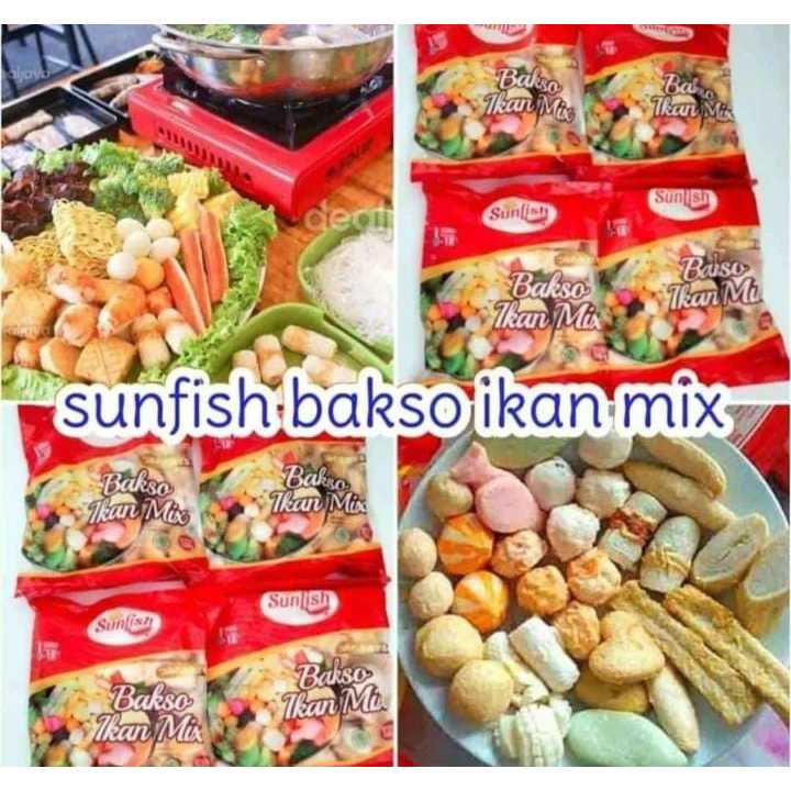 

SUNFISH BAKSO IKAN MIX 500GR BAKSO SEAFOOD