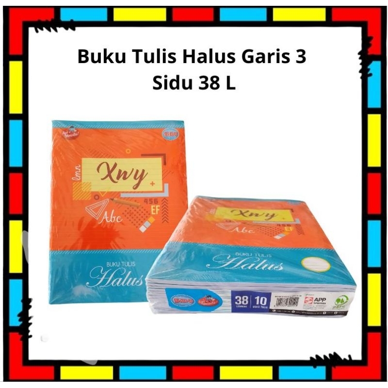 

Buku Tulis Halus Garis 3 Sidu 38 Lembar