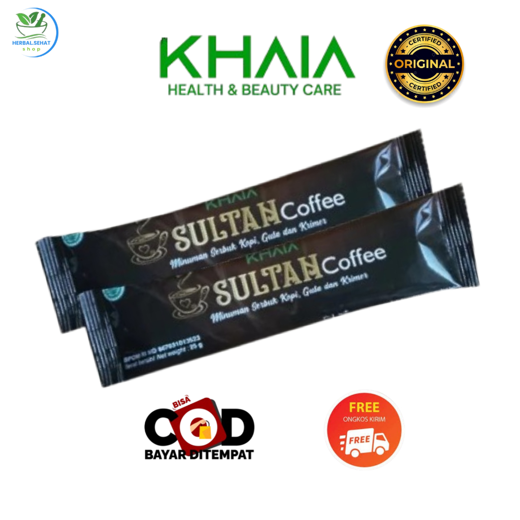 

Kopi Ginseng KHAIA KOPI SULTAN Rasa Krimer Sudah Halal & BPOM | kopi 1 Box isi 10 pcs