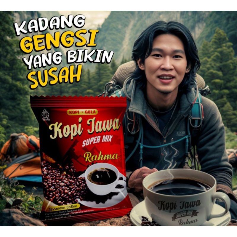 

kopi jawa kemasan saset isi 20 gr/ isi10pcc
