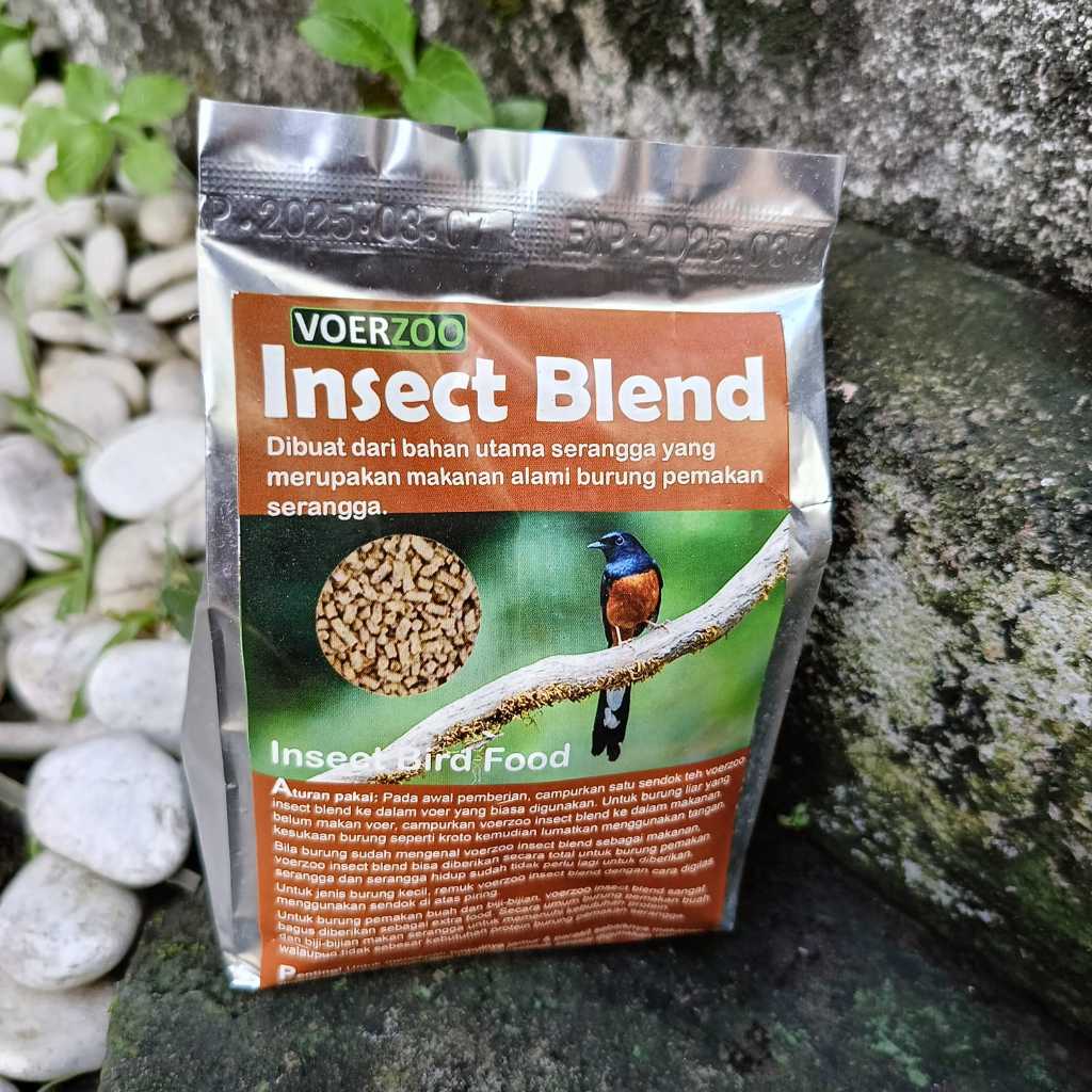 VOERZOO INSECT BLEND VOER PAKAN BURUNG KACER ANIS MERAH CENDET C IJO MURAI BATU
