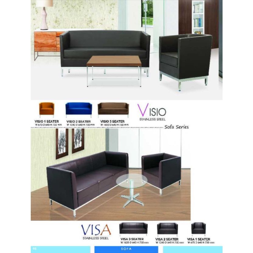 Sofa Kantor Ichiko VISIO 1 SEATER 2 SEATER 3 SEATER & VISA 1 SEATER 2 SEATER 3 SEATER