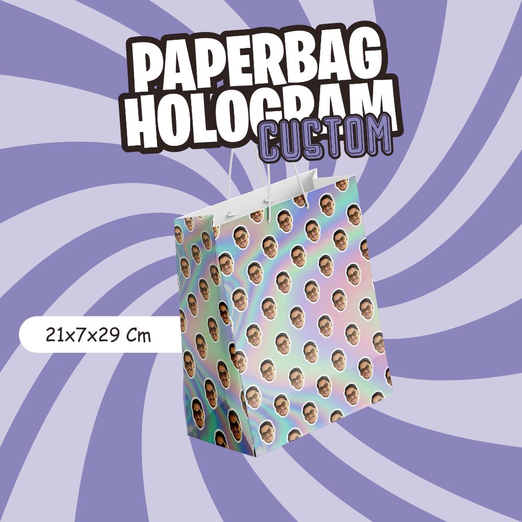 

PAPER BAG HOLOGRAM BESAR CUSTOM Foto Sendiri - Free Edit