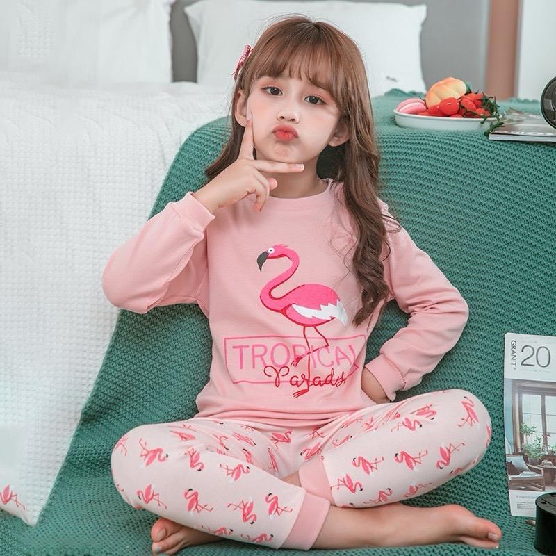 Baju tidur anak-anak umur 1-10 tahun flamingo