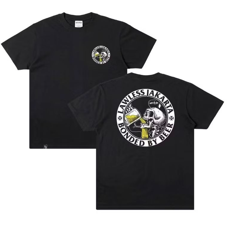 Sugarcave Tshirt LAWLESS JAKARTA - BONDED BY BEER | Lawless Jakarta Official Merchandise