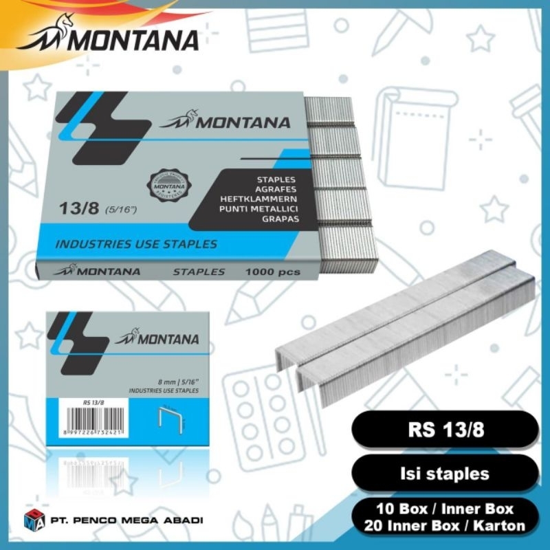 

ISI REFILL STAPLES TEMBAK GUN TACKER UKURAN 13/6